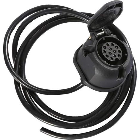 Prise de Remorque 13 Broches Pré-câblée Faisceau Connecteurs 13 Voies avec 2M Câble à 8 Fils Adaptateur Électrique pour Camion RV Caravane Ou Autre Véhicule Commercial