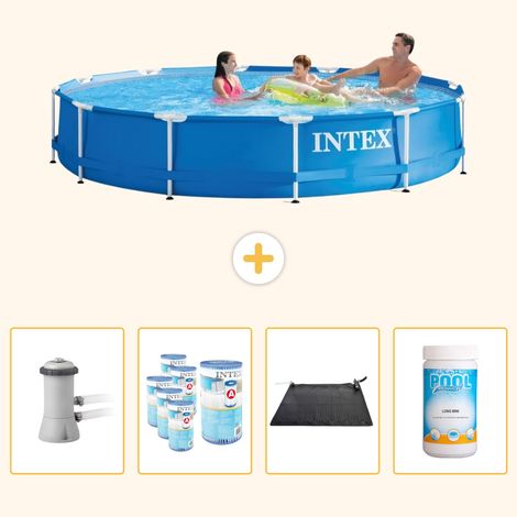 Intex Piscine Tubulaire Ronde - 366x76 cm - 5-pièces SCB92 (1/5)