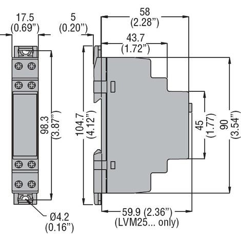 Rele' Monitoraggio Livello 1 Mod. 24-240V Ac/Dc+2 Sn1 (Lovato Cod. Lvmkit25) (1/2)