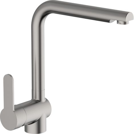 Schläfer 30506525 Miscelatore Lavello Cucina Inox, Bocca Girevole 360° a squadra, Rubinetto Cucina Professionale in Acciao, Miscelatore Serie Good Life (1/5)