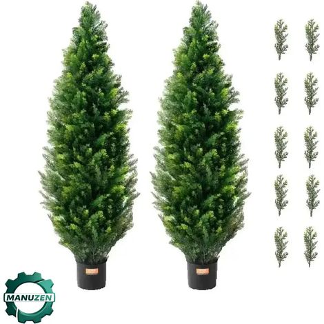Manuzen - Arbre topiaire artificiel cyprès, 91, 122 ou 152 cm — SucceBuy (1/3)