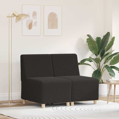 Modular Sofa Unit Armless 2 pcs Dark Grey 55 x 74 x 82 cm vidaXL (1/5)