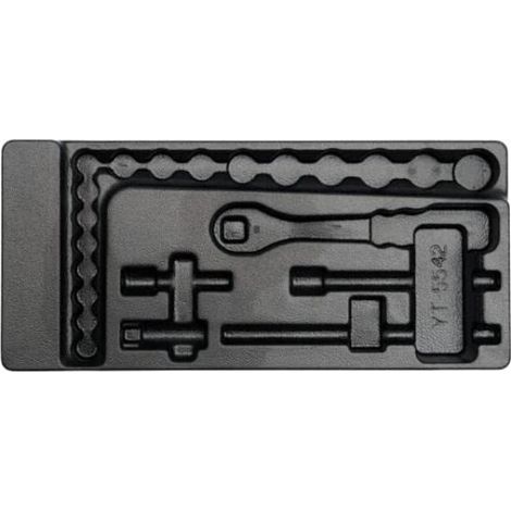 YATO YT-5542 - bandeja de plástico con toma fija 22pcs 3/8 "22mm 6 
