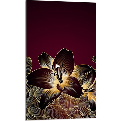 Planche à découper en verre 30x52 Orchidée (1/5)