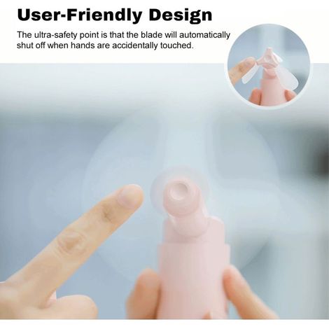 Tragbarer Handventilator, faltbar, per USB aufladbar, kleine Größe und 2 Geschwindigkeitsstufen, ideal für drinnen, draußen und auf Reisen. (1/5)