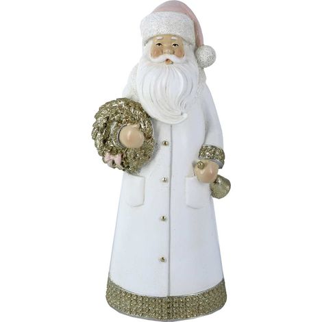 Babbo natale resina bianco cm 11x8