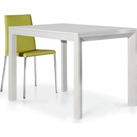 Tavolo Legno Moderno Allungabile Bianco Frassinato Dimensione Tavoli: 110 x 70 + 1 allunga 50 cm (1/2)