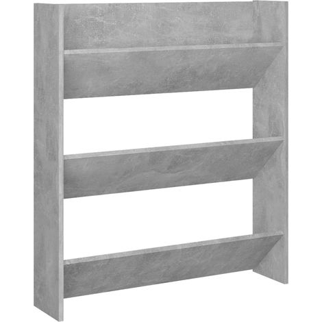 Scarpiera a Muro Grigio Cemento 80x18x90cm in Legno Multistrato vidaXL (1/5)