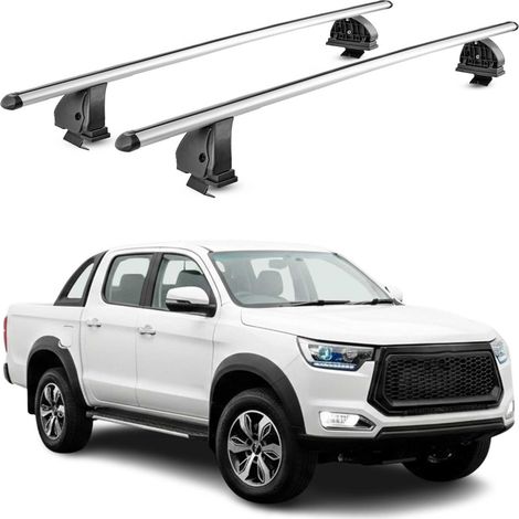 OMAC Aluminium Dachträger Querträger für EVO Cross 4 2022-2026 – TÜV / DIN 75302:2019 – Abschließbar – T-Nut – Max. 75 kg – 2 Stangen – Silber (1/5)