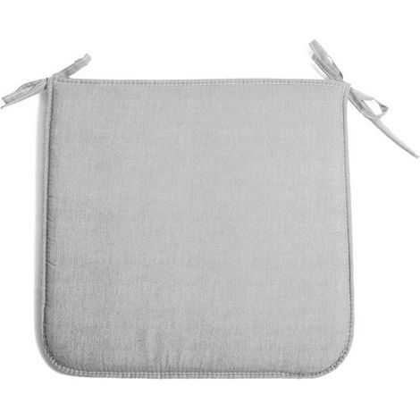 Cuscini per sedie Panarea 60% poliestere 40% cotone imbottitura poliuretano espanso 39x39x2 cm grigio da giardino esterno (1/2)