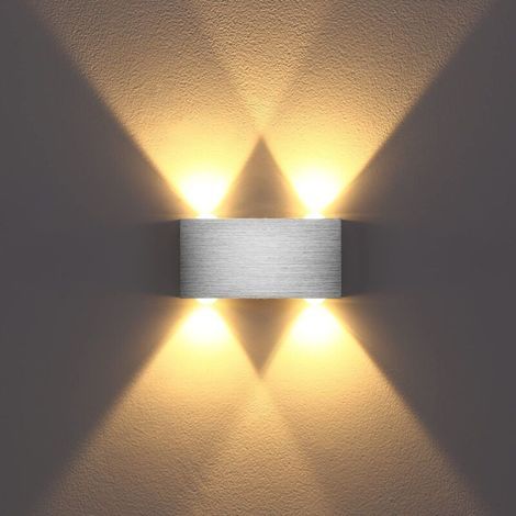 Applique da parete a LED moderna in alluminio, illuminazione decorativa per soggiorno, camera da letto, corridoio, design elegante, a basso consumo energetico. (1/4)