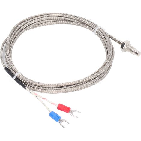 Capteur de température à thermocouple à vis BERM type K, filetage M6, sonde à 2 fils, longueur 2 mètres (1/5)