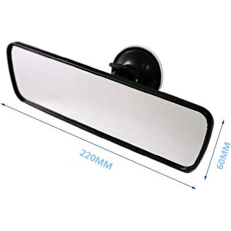 Rétroviseur grand format, large champ de vision, haute définition anti-éblouissement, fixation par ventouse, rétroviseur auxiliaire de recul universel pivotant à 360°