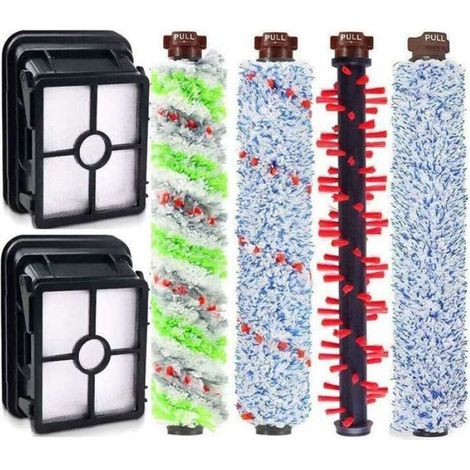 Rouleau de Brosse et Filtre pour Aspirateur Sec et Humide - Compatible Bissell CrossWave 1785 2306 2305 1785A 2306A - 3 Rouleaux + 2 Filtres (1/4)