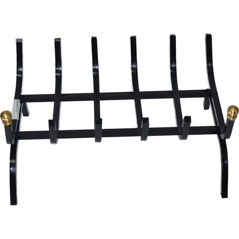 Brucialegna Per Camino Ferro Battuto Con Pomoli In Ottone Cm 40 - 1 Pz (1/3)