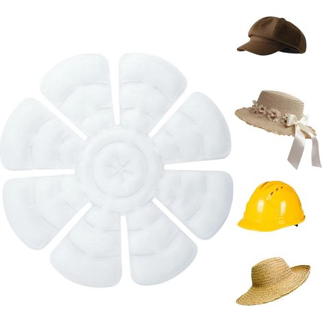 Coussin de refroidissement pour casque – Doublure de casque réutilisable pour l'été, le camping, l'extérieur, la moto, le soudage, le travail, la gym, le yoga, le sport, l'exercice, le fitness, la (1/5)