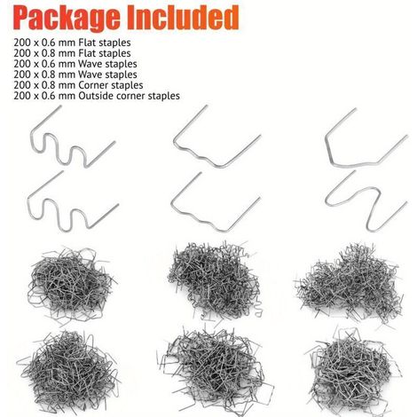 1200 Clous de Soudage en Plastique pour Réparation de Pare-Chocs Automobile – Fils de Soudure Réutilisables pour Réparation Rapide (1/5)