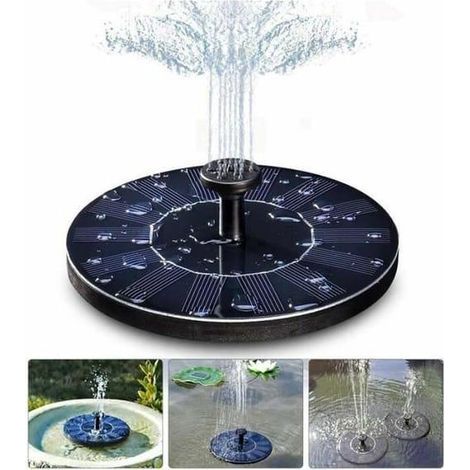 1.5W Fontaine Solaire, Pompe à Eau Solaire Aucun Plantes Batterie ou Electricité pour Bassin / Piscine / Décoration de Jardin,16cm (1/4)