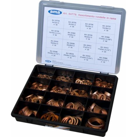 Assortiment de rondelles cuivre (400 Pièces)