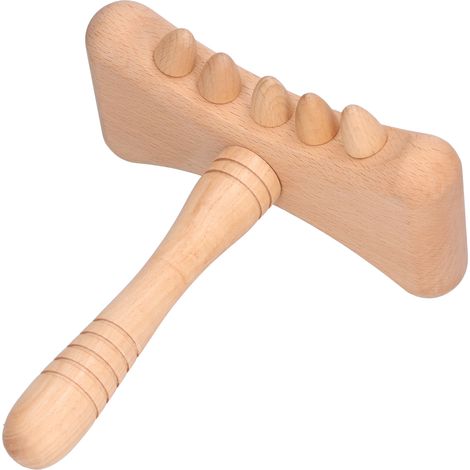 Lame de gua sha bois de hêtre pour tout le corps, massage cervical et crânien, grattoir relaxant universel (1/5)