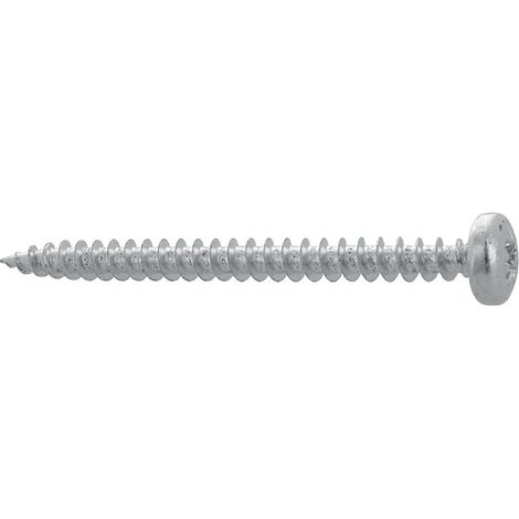 Vis à bois aggloméré acier zingué blanc tête cylindrique pozidriv 4x40mm boîte de 500 pièces - VISWOOD