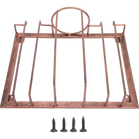 Porte-verres à vin sous meuble, support mural pour verres à vin de cuisine ou bar, bronze (1/4)