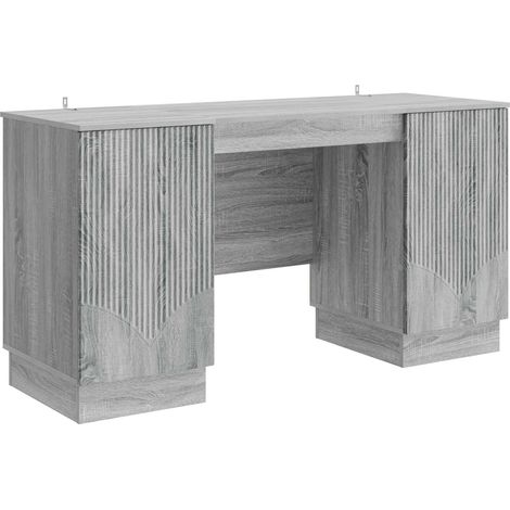 Schreibtisch Graues Sonoma 142,5 x 50 x 75 cm Holzwerkstoff vidaXL
