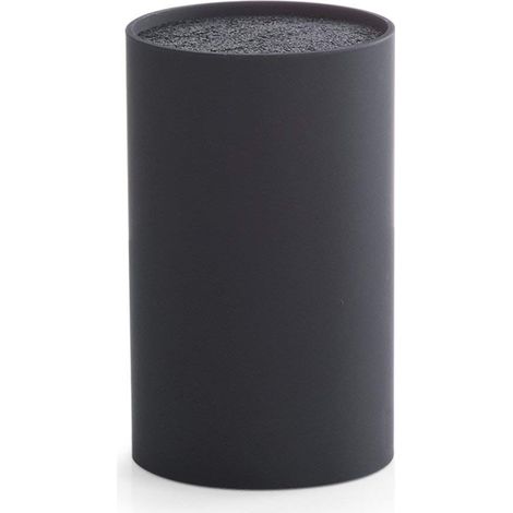 Zeller, Blocco portacoltelli con Inserto in setole, in plastica, Nero, 0