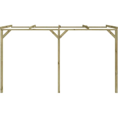 Tonnelle Barnum de Jardin, Pavillon, Pergola, Tente de jardin, à appentis 2 x 4 x 2,2 m Bois OIB8438E (1/4)