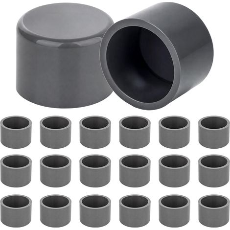 20 Pièces Bouchon PVC 25mm Gris Embout Tuyau Eau à Coller (1/5)