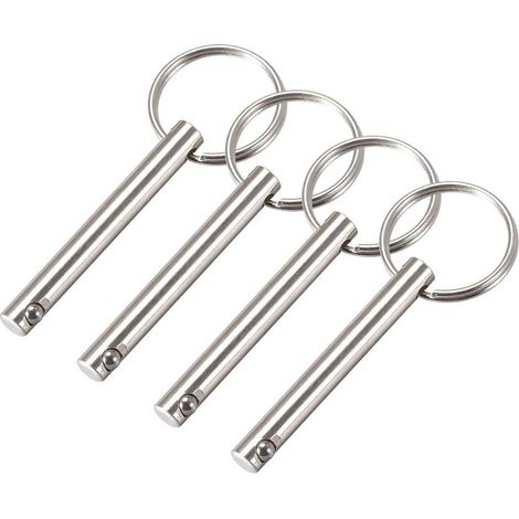 Pasador de bola de liberación rápida de 6 mm x 50 mm, 4 unidades  Herrajes marinos, para bisagra de cubierta de toldo bimini de barco (1/3)