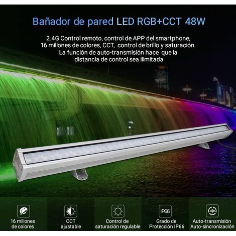 Bañador De Pared LED RGB+CCT 48W Control RF/WiFi Mi Light