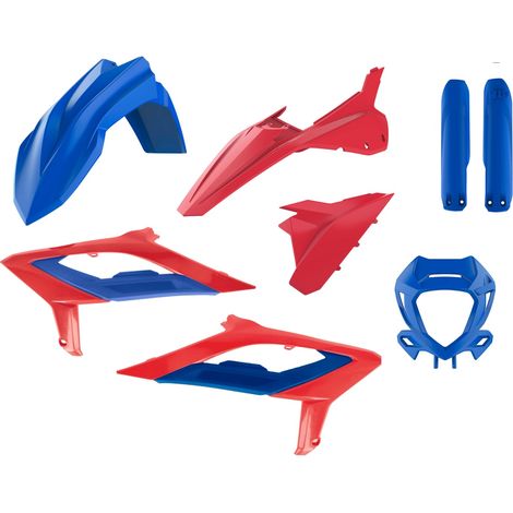 Polisport Beta RR 23 24 Kit in plastica resistente rosso e blu