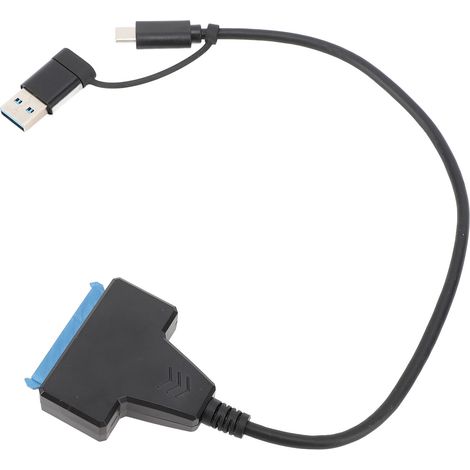 Adaptateur USB 3.1 vers SATA de type CA, compatible UASP, avec accès rapide. Adaptateur USB 3.1 vers disque dur SATA 2,5 pouces pour PC. (1/5)
