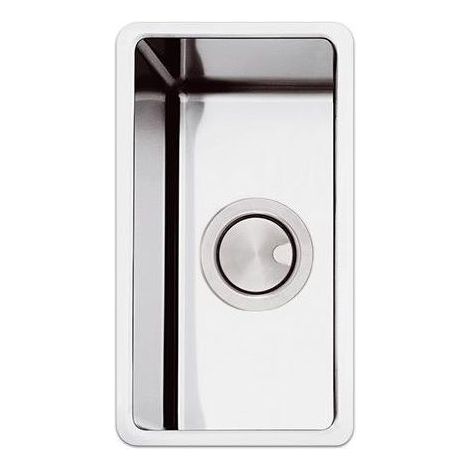 Apell FEM18UBC Serie Ferrara Plus Lavello Sottopiano 1 Vasca in Acciaio Inox Spazzolato 22x38 cm colore Argento