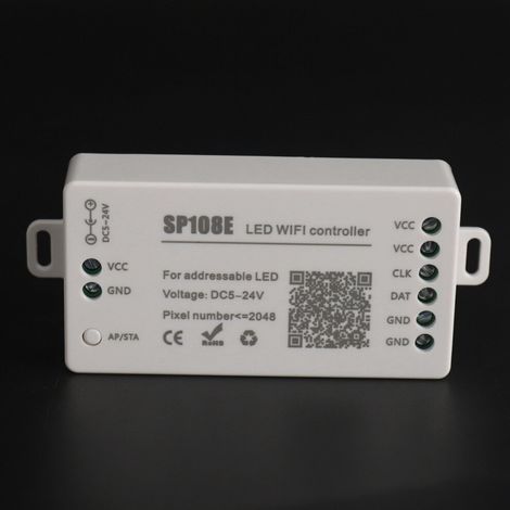 controladores LED SP108E Wifi Magic Controller WS2812B WS2813, etc. Módulo de luz inteligente para tiras LED con control inalámbrico mediante aplicación. (1/4)
