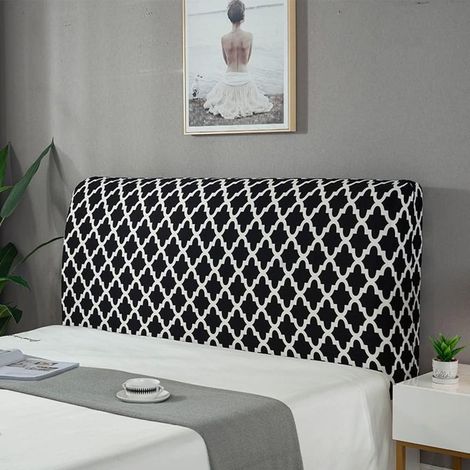 Housse tête lit Motif Peint Housse Protection Contre poussière Housse Protection pour tête lit Housse Protection Extensible pour Chambre Coucher Décoration rembourrée Convient pour 170-190 cm (1/2)