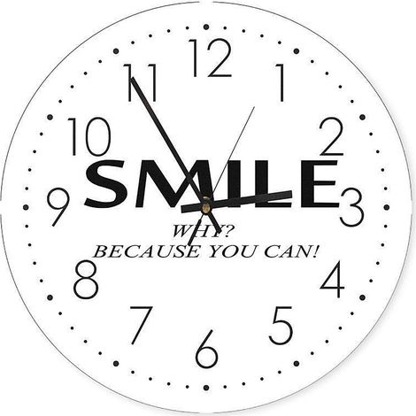 Horloge Murale Design « SMILE » - Accent Décoratif Moderne - 60 x 60 cm (1/5)