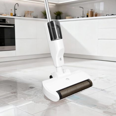 Aspirateurs secs et humides sans fil et serpillères à vaporiser adaptés aux sols durs, serpillères électriques portables légères trois en un adaptées aux sols en bois massif et aux sols composites. (1/5)