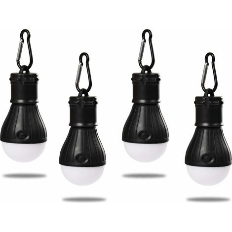 Lanterne de Camping, Lampe de Camping LED Lanterne Lampe Camping à Piles, 3 Mode de Lampe étanche Nuit d'urgence Lampes de Poche Portable pour Camping, Randonnée, Pêche, Chasse (4Pcs) (1/5)