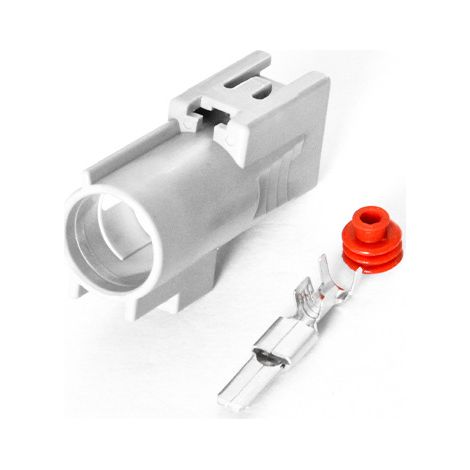 Oppein DJ7011-4.8-11 Gray 1-pin Automotive Connector Retrofit Plug 6188-00 (1/4)