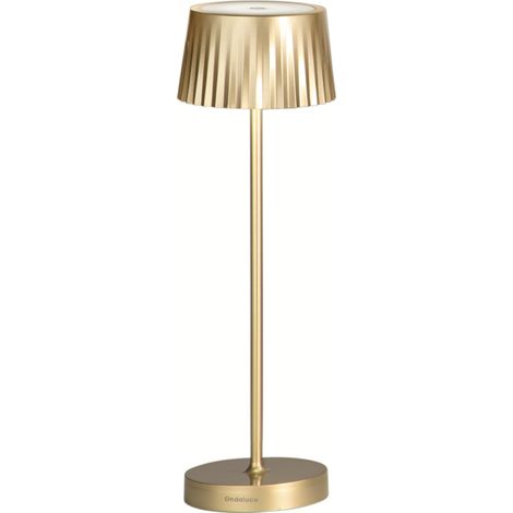 Lampada da tavolo LED 12x38 cm senza fili ricaricabile USB touch MACAO Oro (1/5)