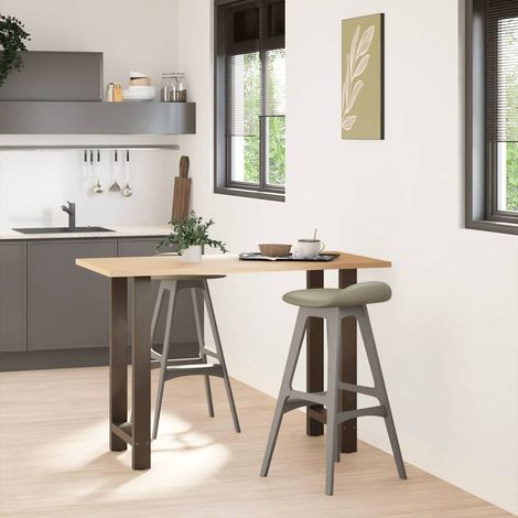 Pieds de table de bar en acier naturel, 2 pièces, 50 x 90-91 cm (1/5)