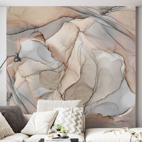 Papier peint panoramique - Effet marbré - 195 cm x 171 cm (1/4)