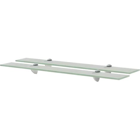 Lot de 2 Étagères murales Étagère de Rangement - Meuble de rangement Verre 70 x 10 cm 8 mm BV348976 - BonneVie (1/4)