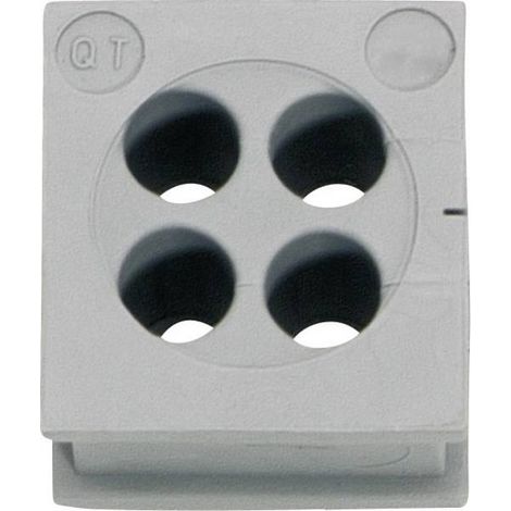 Icotek QT 4/6 Passacavo Ø (max.) 6 mm Gomma Grigio 1 pz.