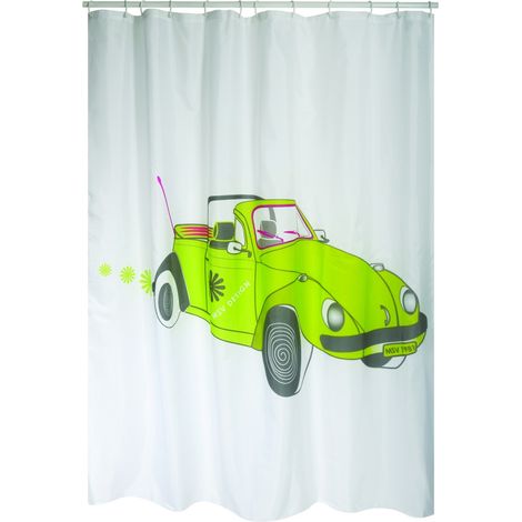 Cortina de ducha Poliéster 180x200cm Cox 70'S - Anillas incluidas MSV (1/4)
