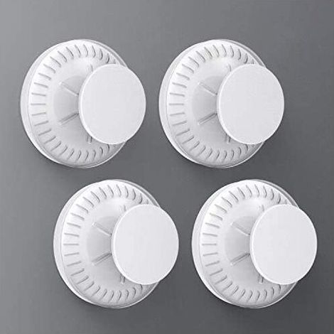 Wall Suction Cup Hook, Plastic Suction Wall Hook with Powerful Force Reusable Set of 4 Crown Towel Hooks