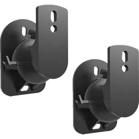 2-Piece Set Universal Speaker Wall Mount Bracket Ceiling Mount Clamp with Adjustable Swivel and Tilt Angle (1/5)