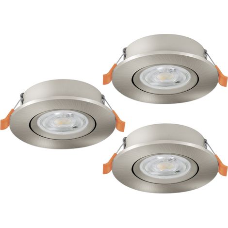 Faretto Incasso Moderno Barranco Plastiche Grige 3 Luci Led 4,5W 3X450Lm Ip20 (1/3)